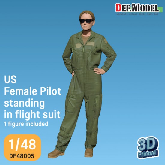 1/48 US A-10 Female Pilot Standing in Flight Suit (3d Printed kit)