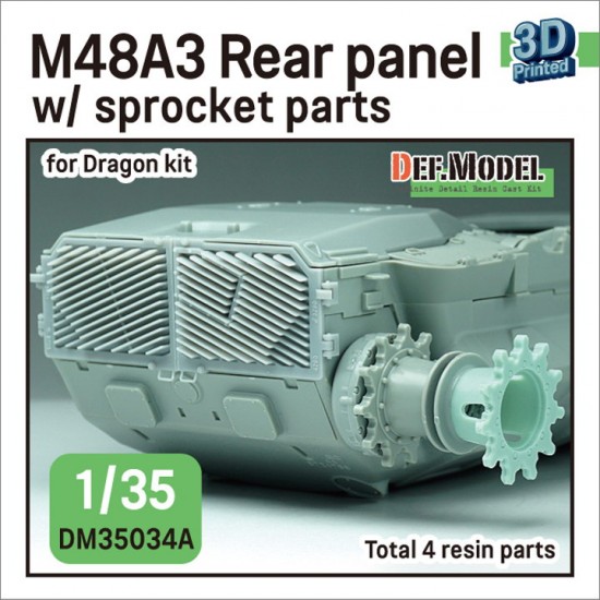 1/35 M48A3 Rear Panel with Sproket set for Dragon kits
