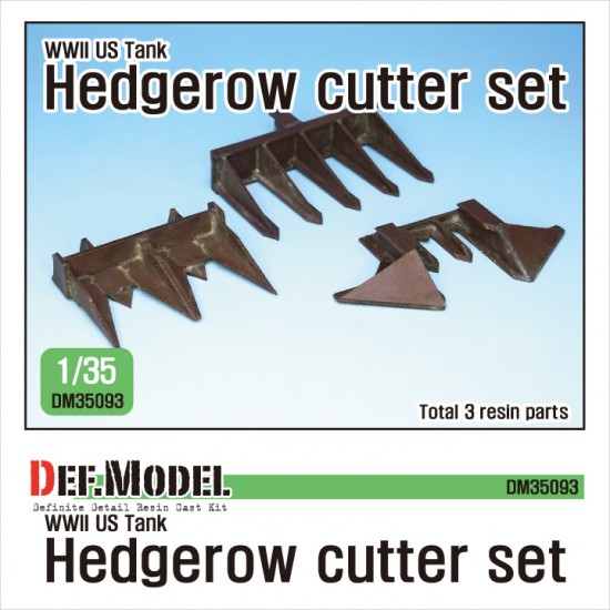 1/35 WWII US Tank Hedgerow Cutter set for Sherman/M10GMC/Stuart