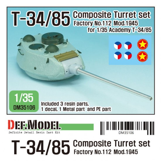 1/35 T-34/85 Composite Turret set Mod.45 for Academy Factory No.112 kit