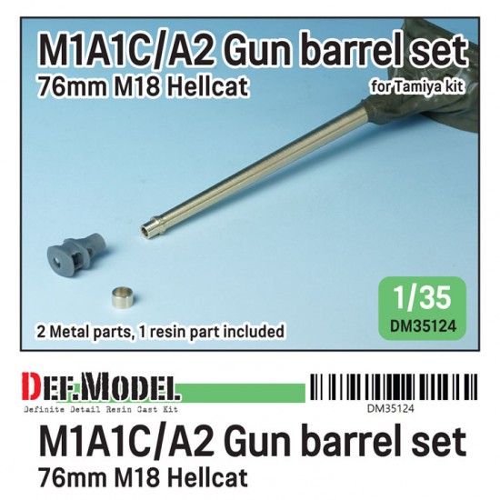 1/35 WWII US M18 TD M1A1C & A2 76mm Main Gun Barrel for Tamiya kit