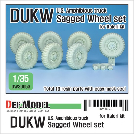 1/35 WWII US DUKW Amphibious Truck Wheel set for Italeri kits