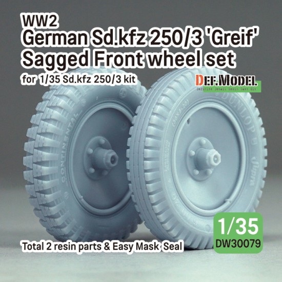 1/35 Sd.Kfz 250/3 'Greif' Sagged Wheel set