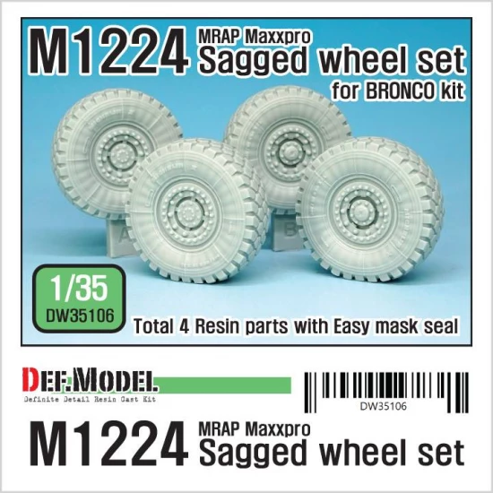 1/35 US M1224 MRAP Wheel Set for Bronco kits
