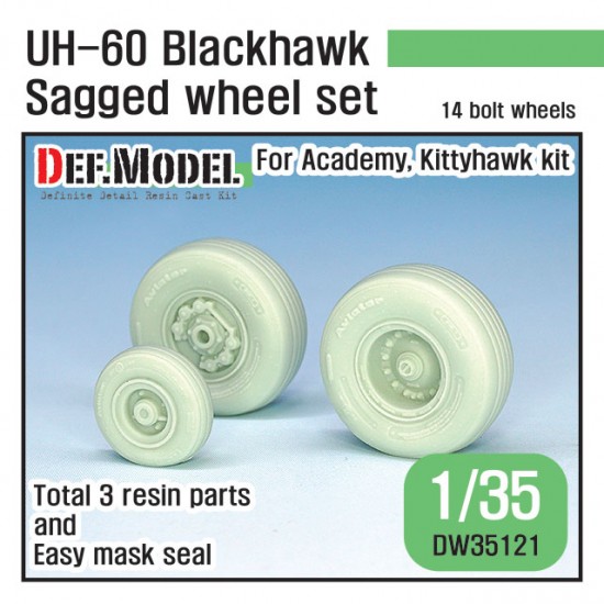 1/35 US UH-60 Blackhawk Wheel set for Academy/Kittyhawk kits