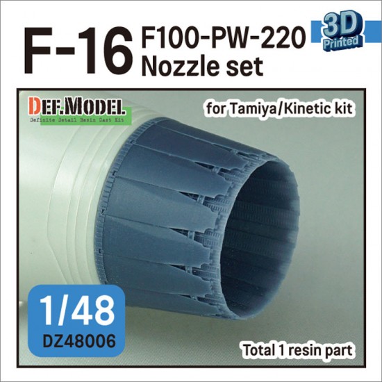 1/48 F-16 Fighting Falcon F100-PW-220 Nozzle set for Tamiya/Kinetic kits
