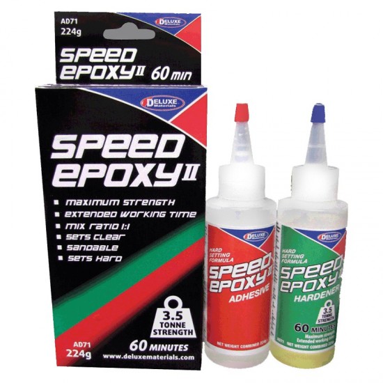 Speed Epoxy II Vol.5 - 60 Minutes Adhesive & Hardener 3.5ton Strength (2 x 224g) 