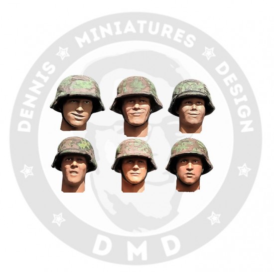 1/35 WWII German Heads (6pcs)