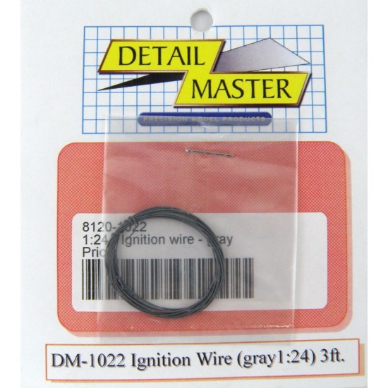 Ignition Wire - Grey (Diameter: 0.012"/0.3mm, 2 feet) for 1/24 Cars