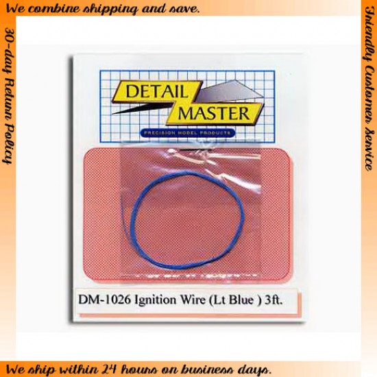 Ignition Wire - Light Blue (Diameter: 0.012"/0.3mm, 2 feet) for 1/24 Cars