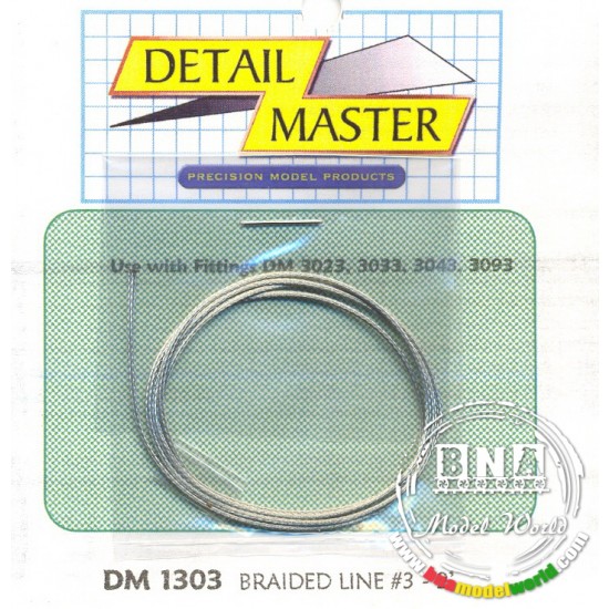 Braided Line #3 - 2 feet (Diameter: 0.035"/0.89mm)