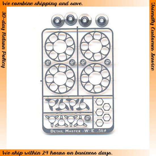 1/24, 1/25 Roulette Center Etch with Center Hubs