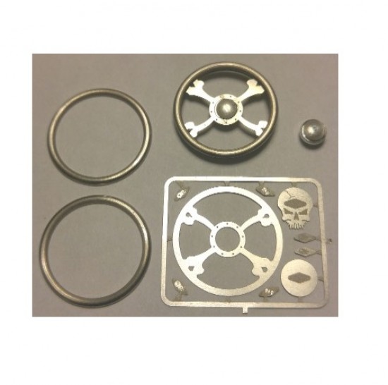 1/24, 1/25 Toxic Skull Billet Steering Wheel kit