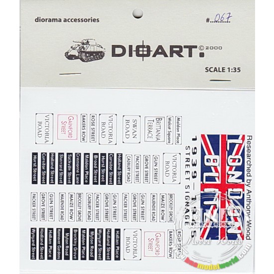 1/35 WWII London Blitz (UK Street Signage'39-'45)