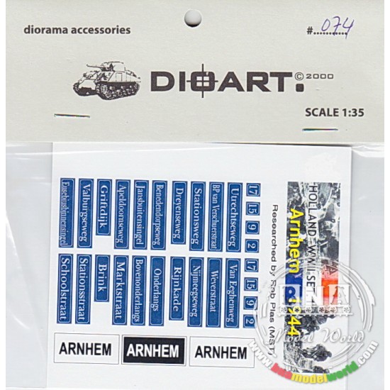 1/35 WWII Dutch Street Signs v.1 Arnhem'44