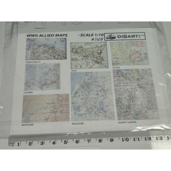 1/16 WWII Allied Maps (2 sheet, bond)