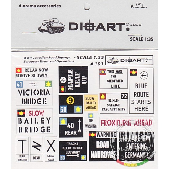 1/35 WWII Canadian Signage ETO