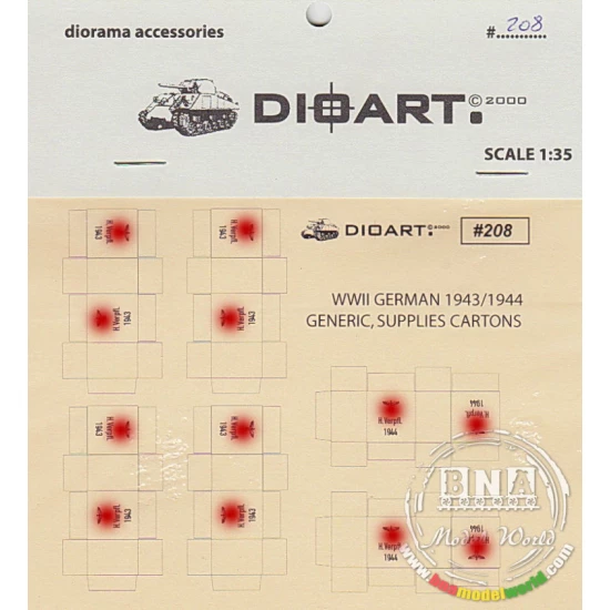 1/35 WWII German Generic. Supplies Cartons