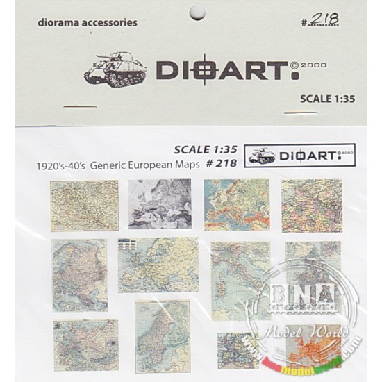 1/35 WWII 1920's - 1940's Generic European Maps