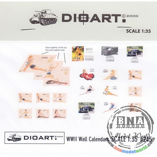 1/35 WWII Wall Calendars (full colour, bond)