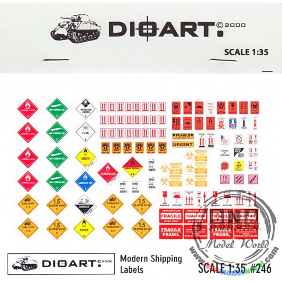 1/35 Modern Assorted Shipping Labels (full colour, bond)