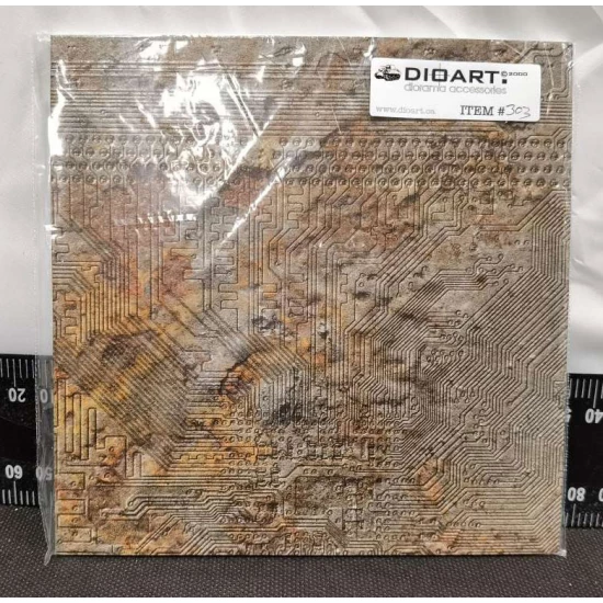 1/35 Sci-Fi - Futuristic Circuit 15.5cmx15.5cm 3mm Thick Base (1 pvc sheet)
