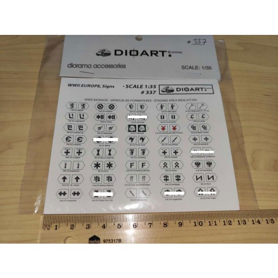 1/35 WWII German Elite Formations Staging Area Indicators (full colour, 1 sheet, card)