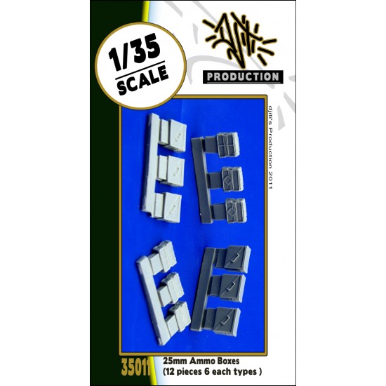 1/35 25mm Ammo Boxes (fitted on many modern vehicles)