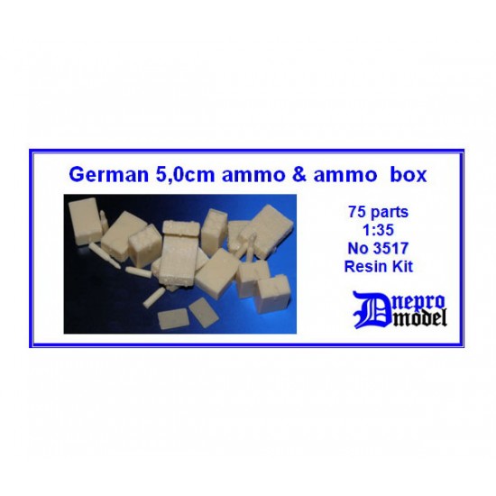 1/35 WWII German 50mm Ammo & Ammo Box