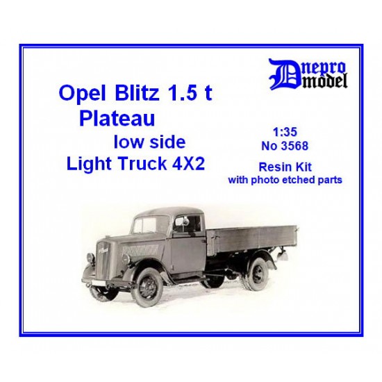 1/35 Opel Blitz 1.5t Plateau Low Side Light Truck 4x2 Resin Kit
