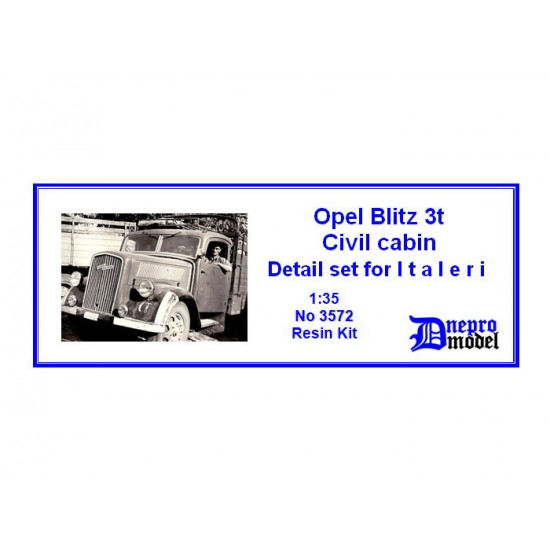 1/35 Opel Blitz 3t Civil Cabin Detail Set for Italeri kits