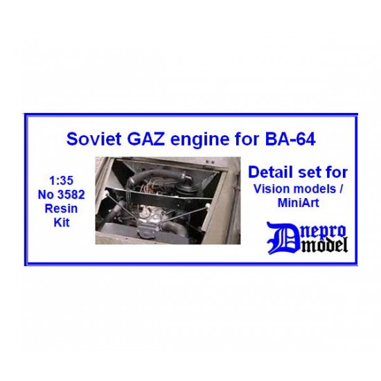 1/35 Soviet BA-64 Gaz Engine Detail Set for Vision Models/Miniart kits