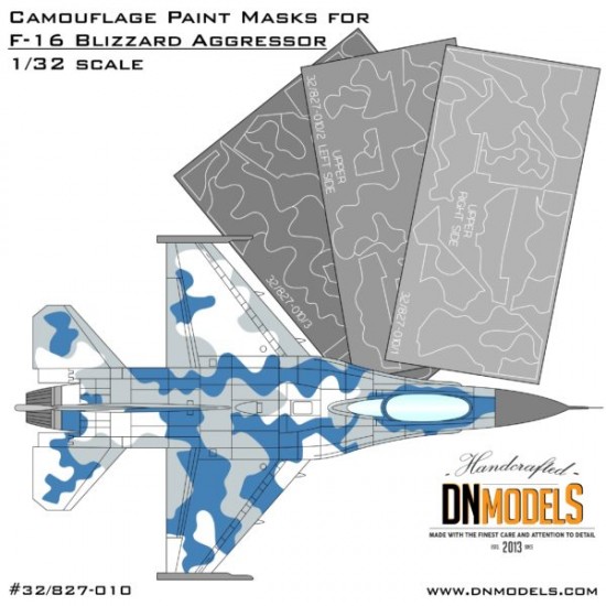 1/32 F-16 Blizzard Aggressor Camouflage Paint Masks for Tamiya kits