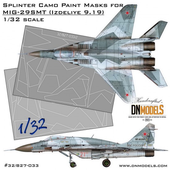 1/32 MIG-29SMT Splinter Camouflage Paint Masks for Trumpeter #03225 Izdeliye 9-19 kits