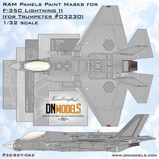 1/32 F-35C Lightning II RAM Panels Paint Masking for Trumpeter #03230