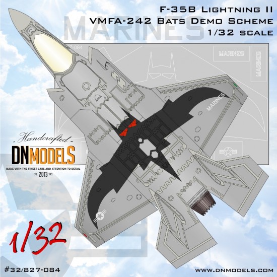 1/32 F-35B Lightning II VMFA-242 Bats Demo Plane Masking for Trumpeter kits