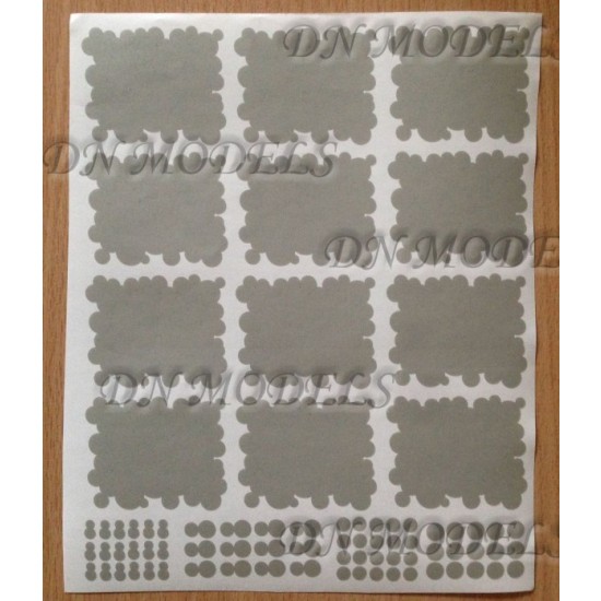 1/35 WWII German Disc Camouflage Paint Masks (different size roundels, dia. 3.30-10mm)