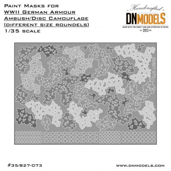 1/35 WWII German Disc Camouflage Paint Mask (different size roundels) Vol.3