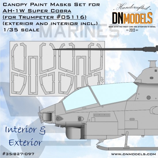 1/35 AH-1W Super Cobra Masking for Trumpeter #05116