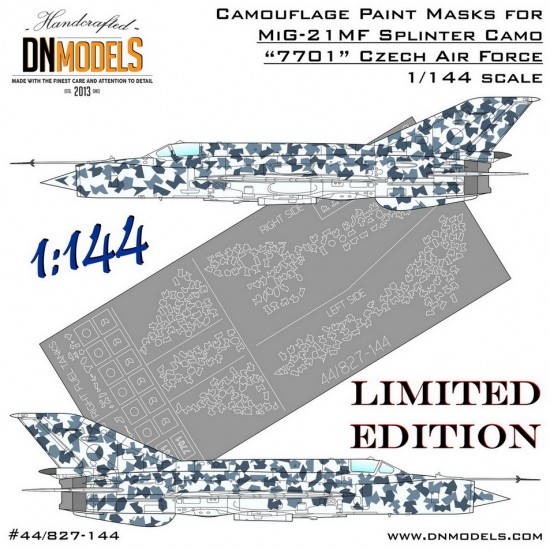 1/144 MiG-21MF Czech Splinter #7701 Camouflage Paint Masks for Eduard kits
