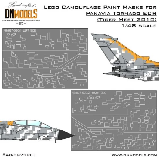 1/48 Panavia Tornado ECR (Tiger meet 2010) Lego Camouflage Paint Masks for Revell kits