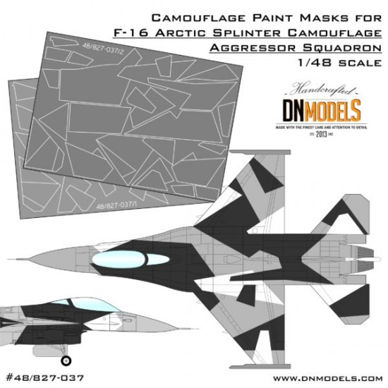 1/48 F-16 Arctic Splinter Aggressor Camouflage Paint Masks for Tamiya kits