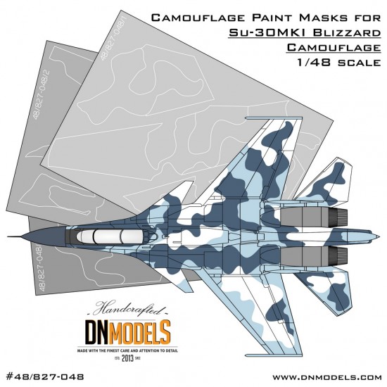 1/48 Su-30MKI (#04) Blizzard Camo Painting Masks
