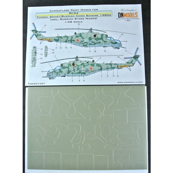 1/48 Mil MI-24 Camouflage Scheme Paint Masking #1