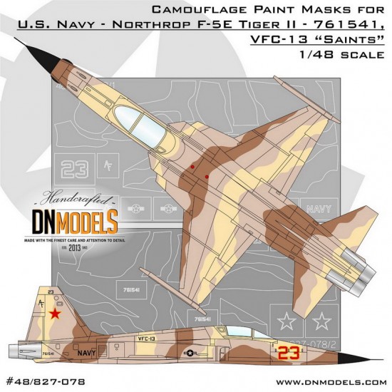 1/48 US Navy Northrop F-5E VFC-13 "Saints" Aggressor Camouflage Paint Masks