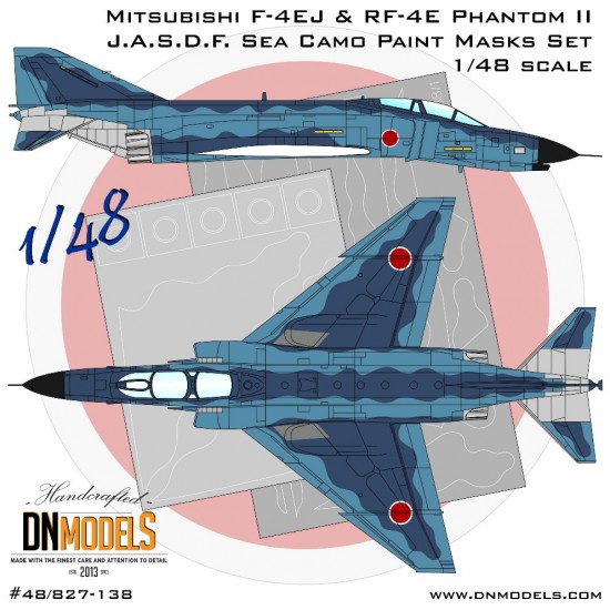 1/48 Mitsubishi F-4EJ & RF-4E Phantom II J.A.S.D.F. Sea Camouflage Paint Masks Set