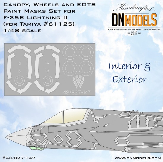 1 48 F 35B Canopy And Wheels Paint Masks Set For Tamiya Kit 61125 DN 1-48-f-35b-canopy-and-wheels-paint-masks-set-for-tamiya-kit-61125-dn
