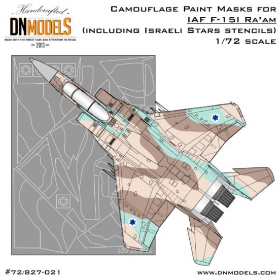 1/72 IAF F-15I Ra'am Camouflage Paint Masks w/Star Stencils for Great Wall Hobby #L7202