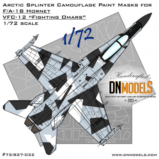 1/72 F/A-18 Hornet Aggressor Arctic Splinter Camo Paint Masks
