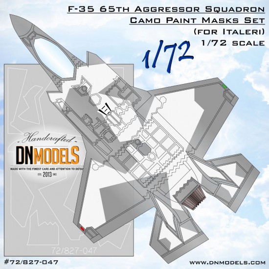 1/72 F-35 65th Aggressor Squadron Camo Masking for Italeri/Tamiya/Revell/PM Model F-35A